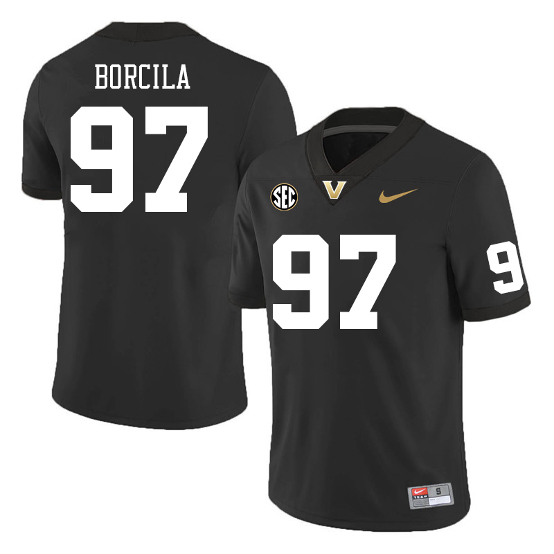 Vanderbilt Commodores #97 Jacob Borcila College Football Jerseys Sale Stitched-Black